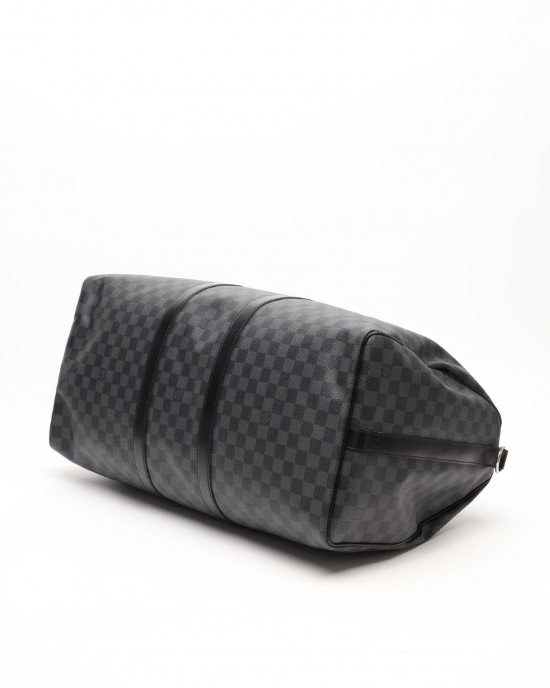 Louis Vuitton Damier Graphite Keepall Bandouliere 55 Weekend Bag