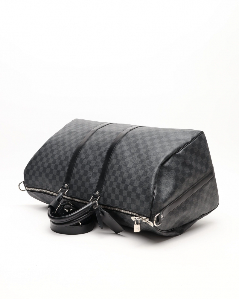 Louis Vuitton Damier Graphite Keepall Bandouliere 55 Weekend Bag