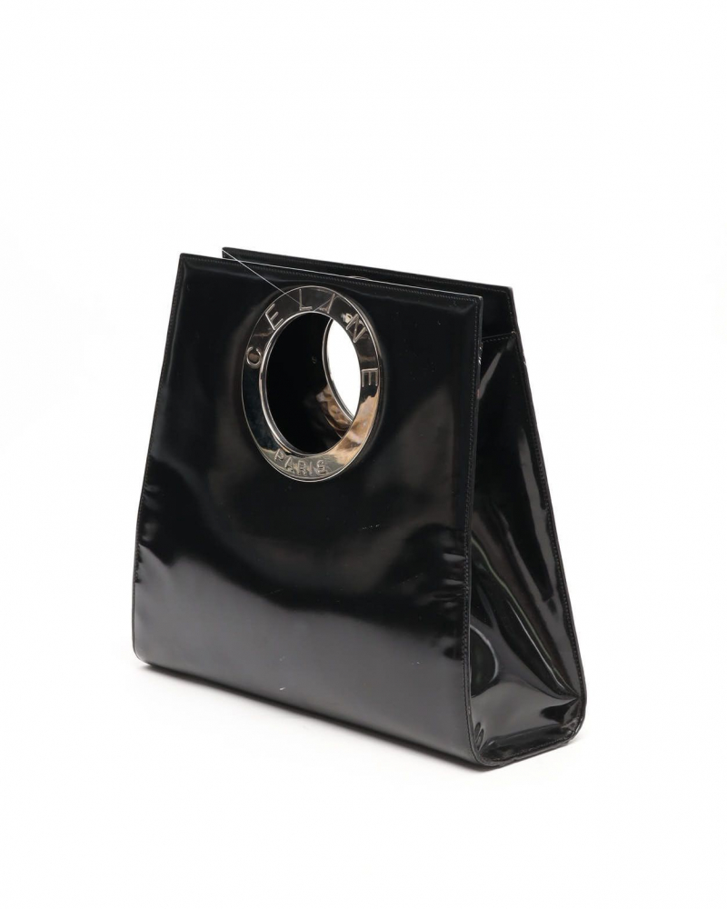 Celine Céline Vintage Round Patent Handbag