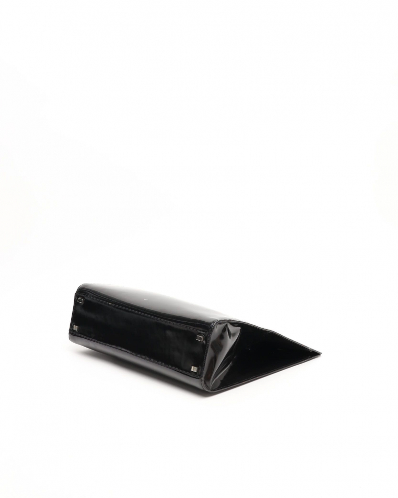 Celine Céline Vintage Round Patent Handbag