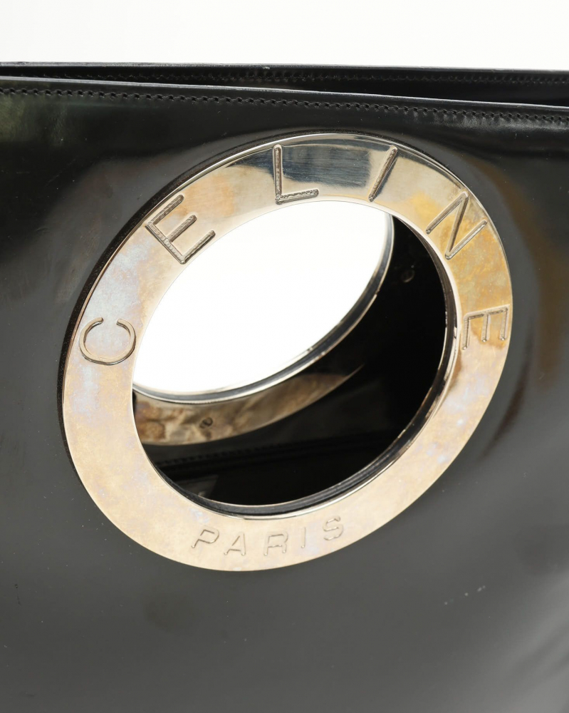 Celine Céline Vintage Round Patent Handbag