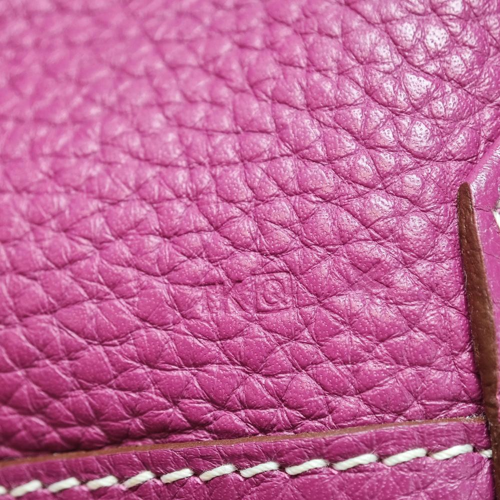 Hermès B Hermès Brown with Pink Dark Pink Calf Leather Clemence Double Sens 36 France