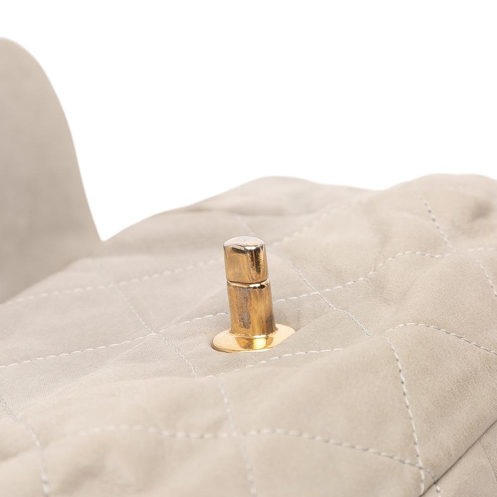 Chanel B Chanel Brown Taupe Calf Leather Quilted skin Chic Quilt Flap Italy