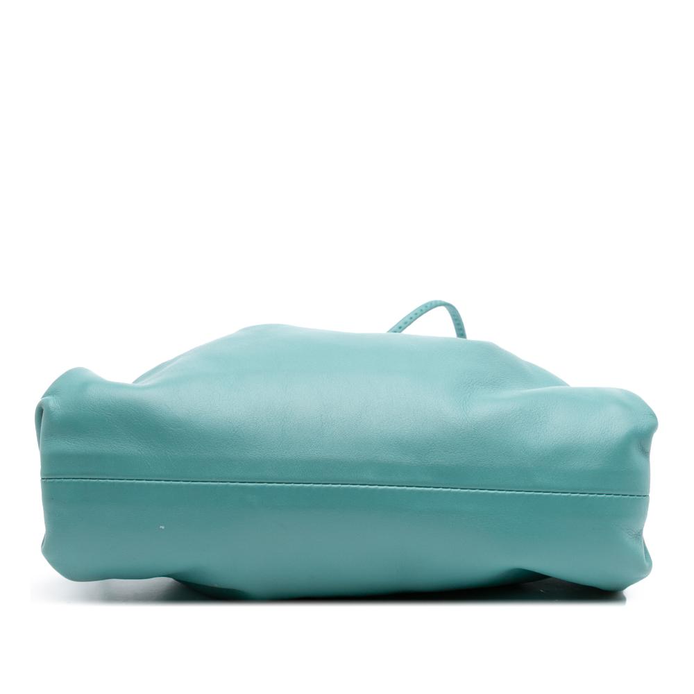 Bottega Veneta AB Bottega Veneta Blue Turquoise Lambskin Leather Leather Lambskin The Mini Pouch Crossbody Italy