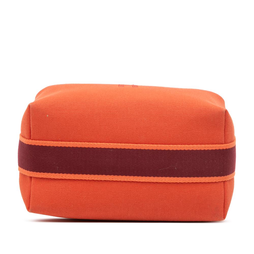 Hermès AB Hermès Orange Dark Orange with Red Dark Red Canvas Fabric Small Toile Bride A Brac Case France