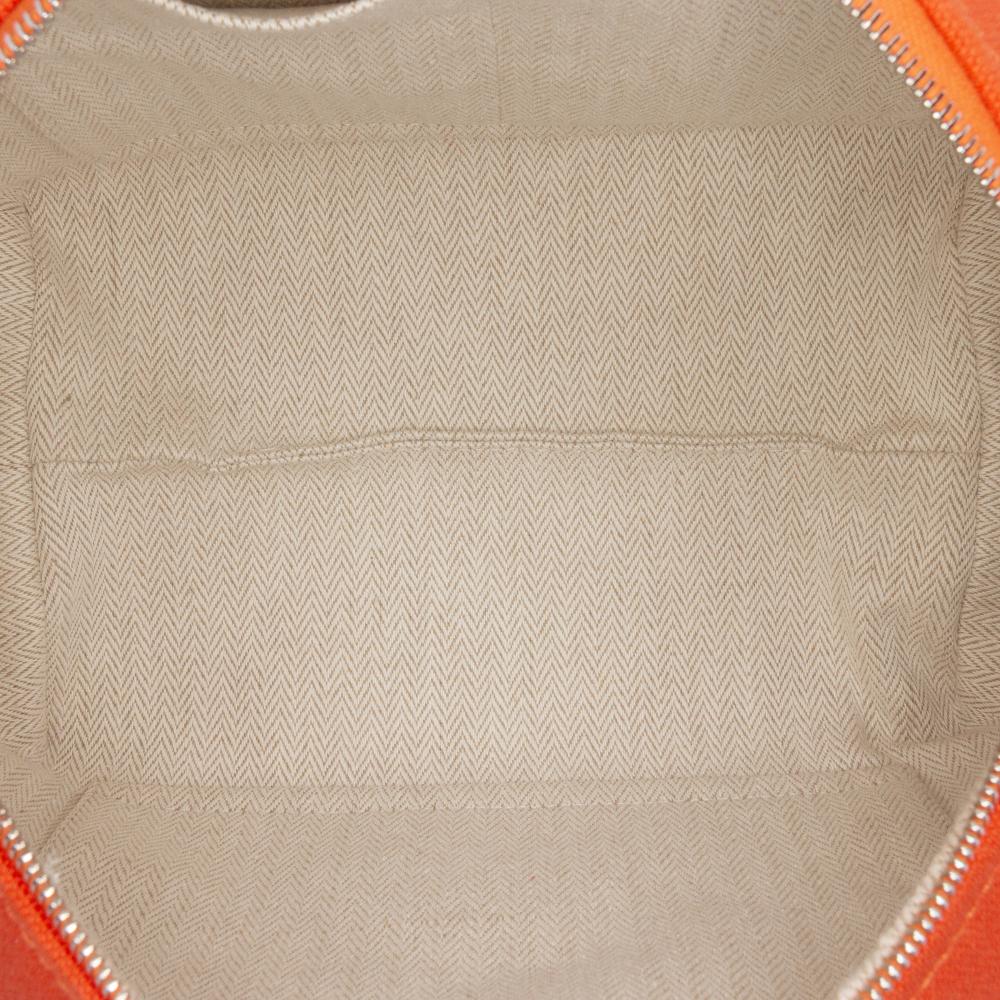 Hermès AB Hermès Orange Dark Orange with Red Dark Red Canvas Fabric Small Toile Bride A Brac Case France