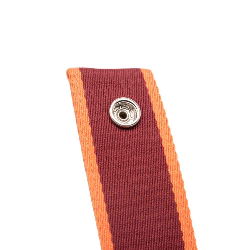Hermès AB Hermès Orange Dark Orange with Red Dark Red Canvas Fabric Small Toile Bride A Brac Case France