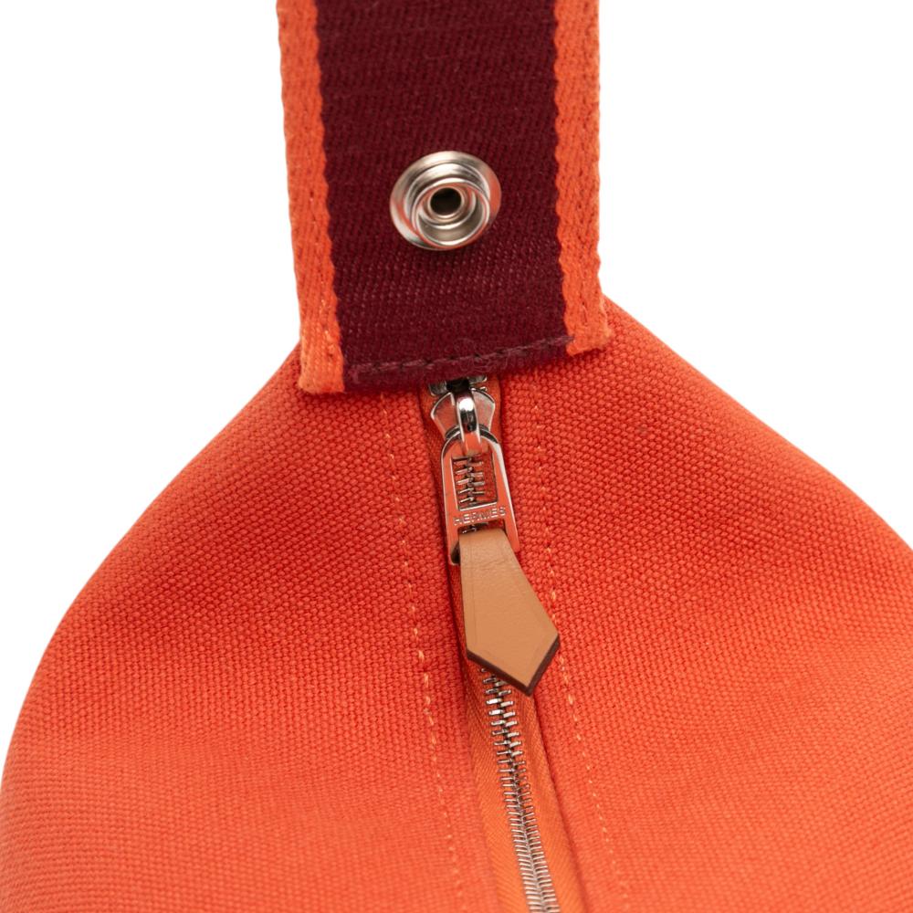 Hermès AB Hermès Orange Dark Orange with Red Dark Red Canvas Fabric Small Toile Bride A Brac Case France