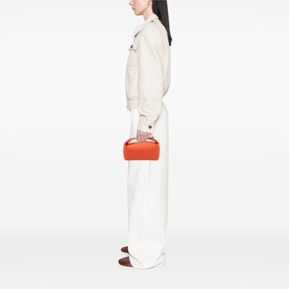 Hermès AB Hermès Orange Dark Orange with Red Dark Red Canvas Fabric Small Toile Bride A Brac Case France