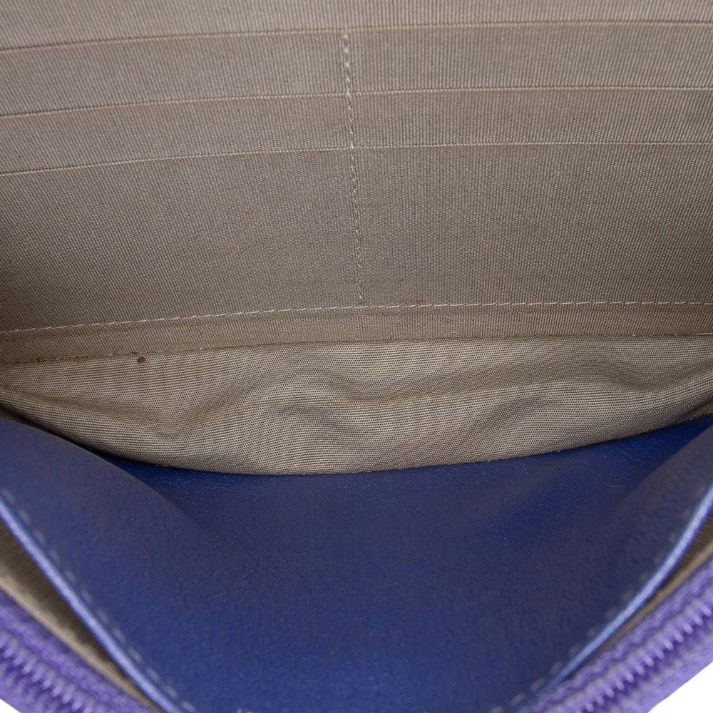 Chanel B Chanel Blue Calf Leather CC skin Double Stitched Wallet on Chain Italy