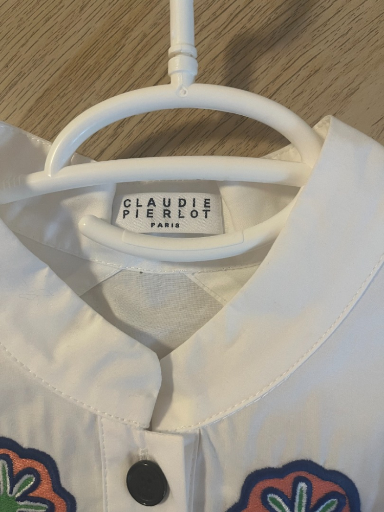 Claudie Pierlot Coton blanc / Broderie florale
