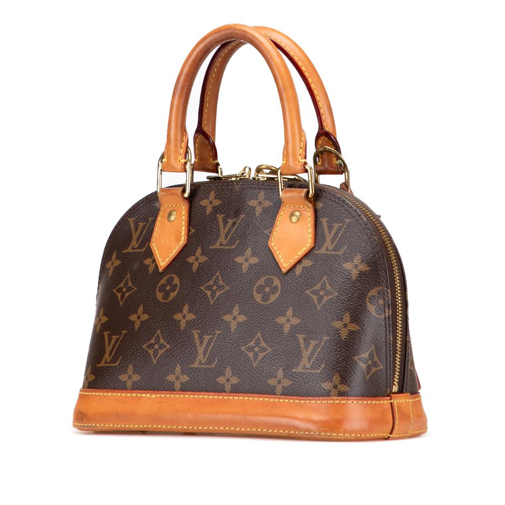 Louis Vuitton B Louis Vuitton Brown Monogram Canvas Fabric Monogram Alma BB France