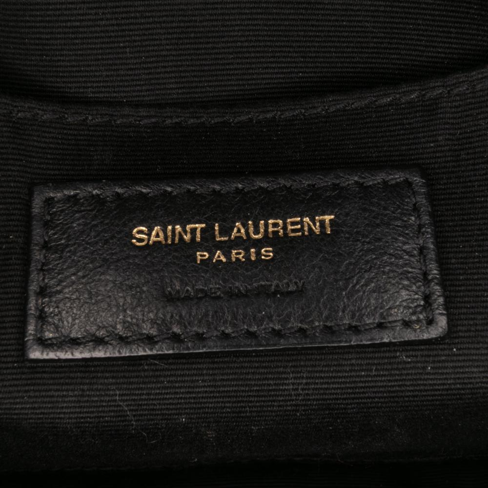 Saint Laurent B Saint Laurent Brown Beige Calf Leather Matelasse Monogram Lou Camera Bag Italy