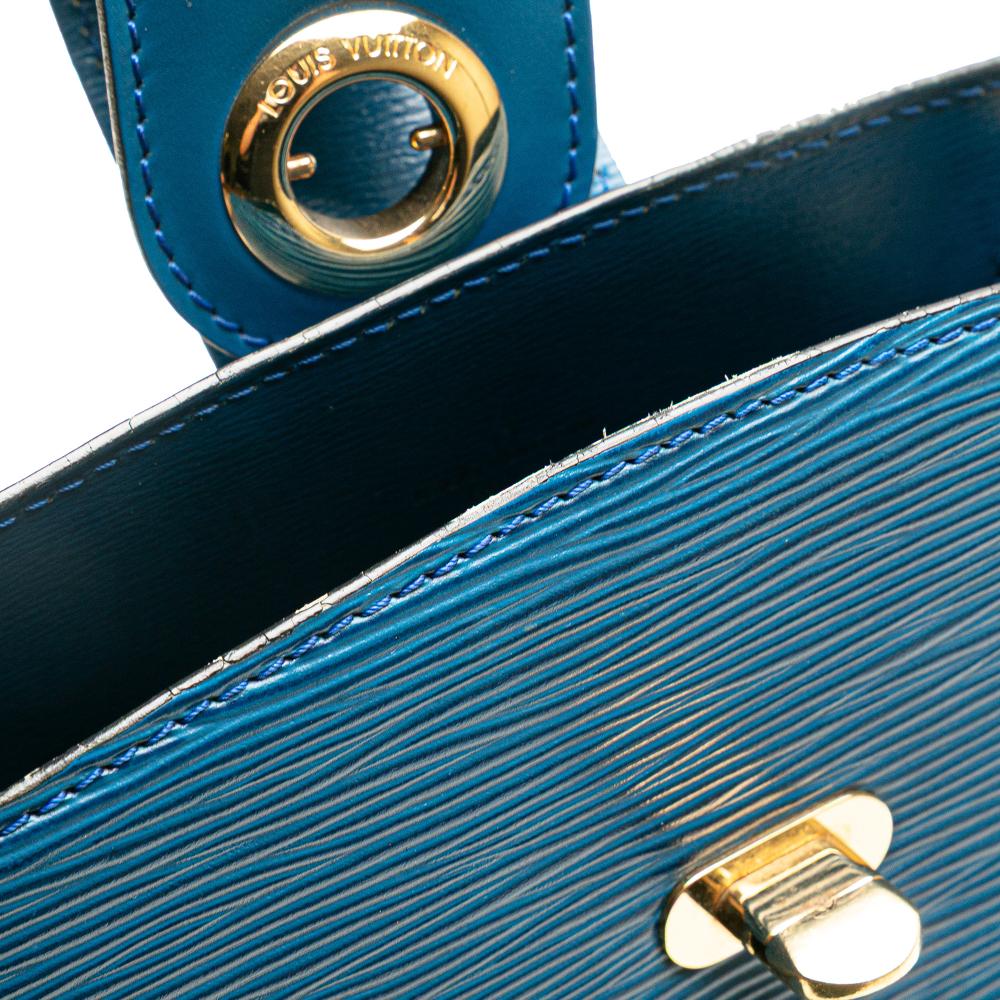 Louis Vuitton B Louis Vuitton Blue Epi Leather Leather Epi Cluny France