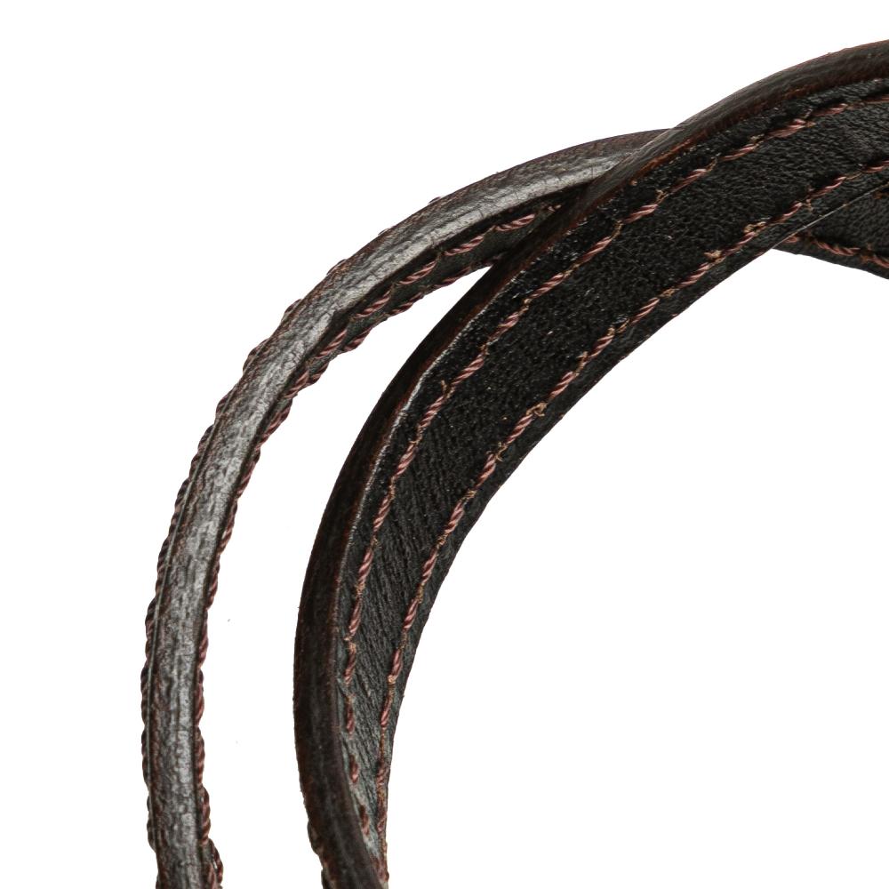 Fendi B Fendi Brown Canvas Fabric Zebra Print Handbag Italy