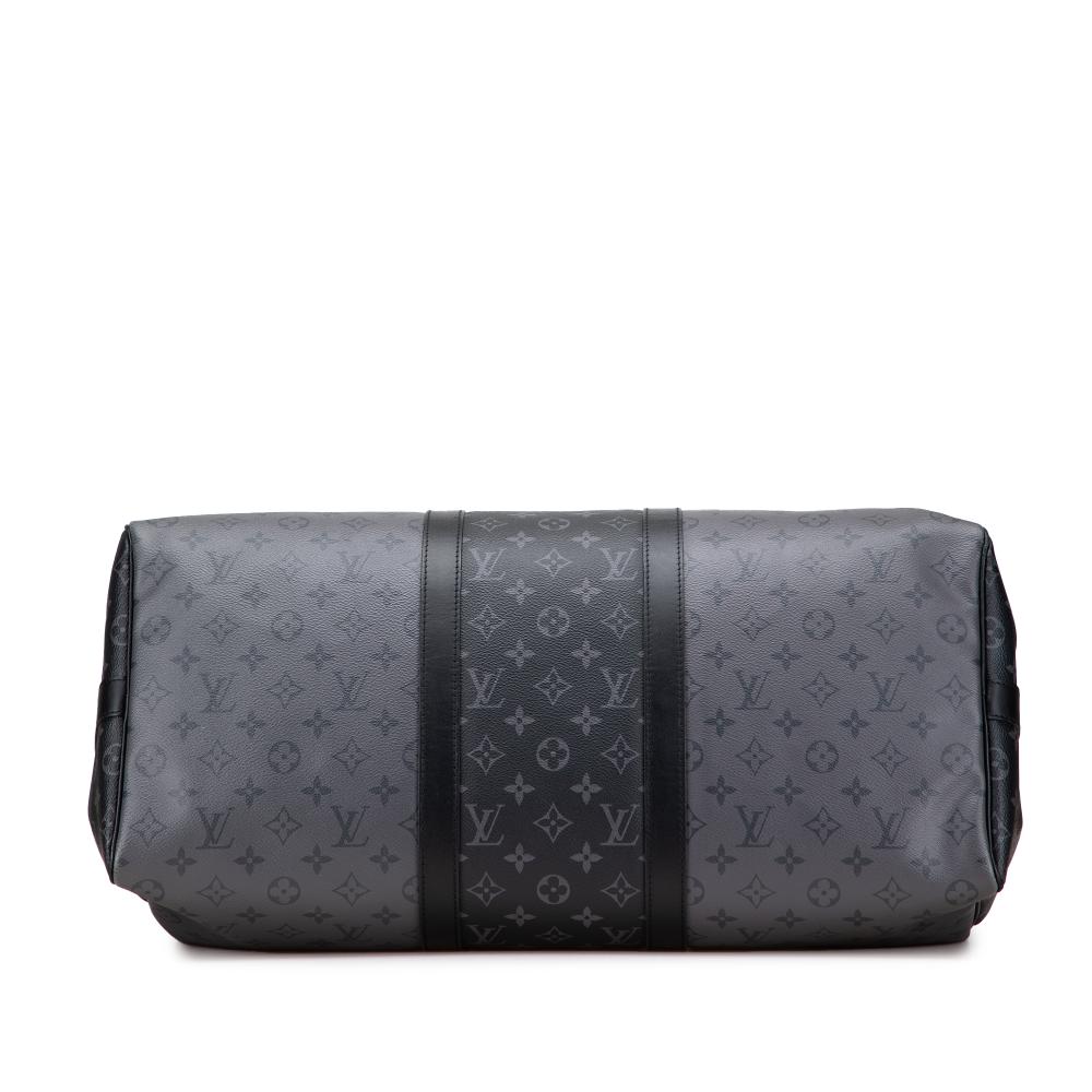 Louis Vuitton B Louis Vuitton Gray Monogram Canvas Fabric Monogram Eclipse Reverse Keepall Bandouliere 50 France