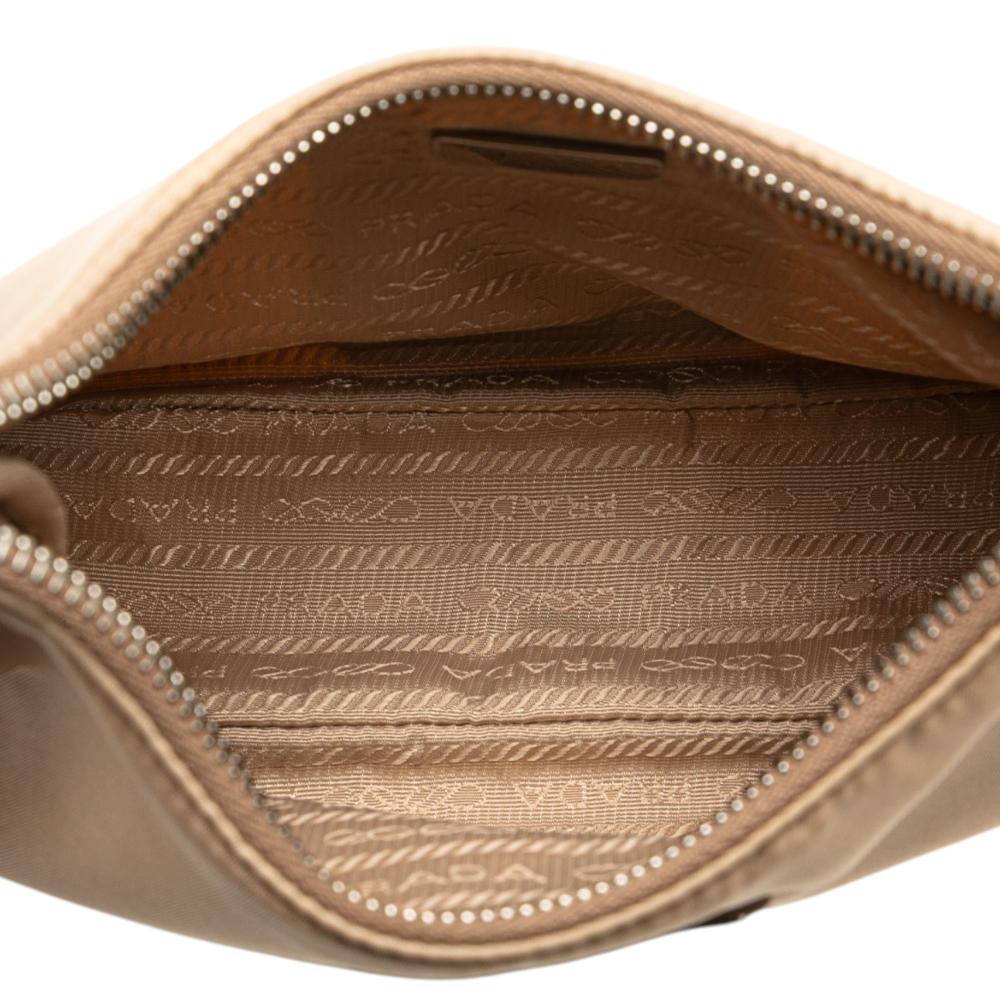 Prada AB Prada Brown Beige Nylon Fabric Re Re Edition 2005 Satchel Italy