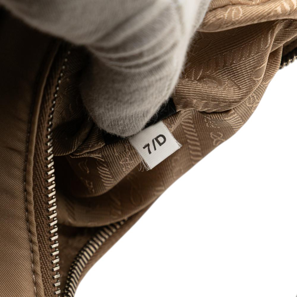 Prada AB Prada Brown Beige Nylon Fabric Re Re Edition 2005 Satchel Italy