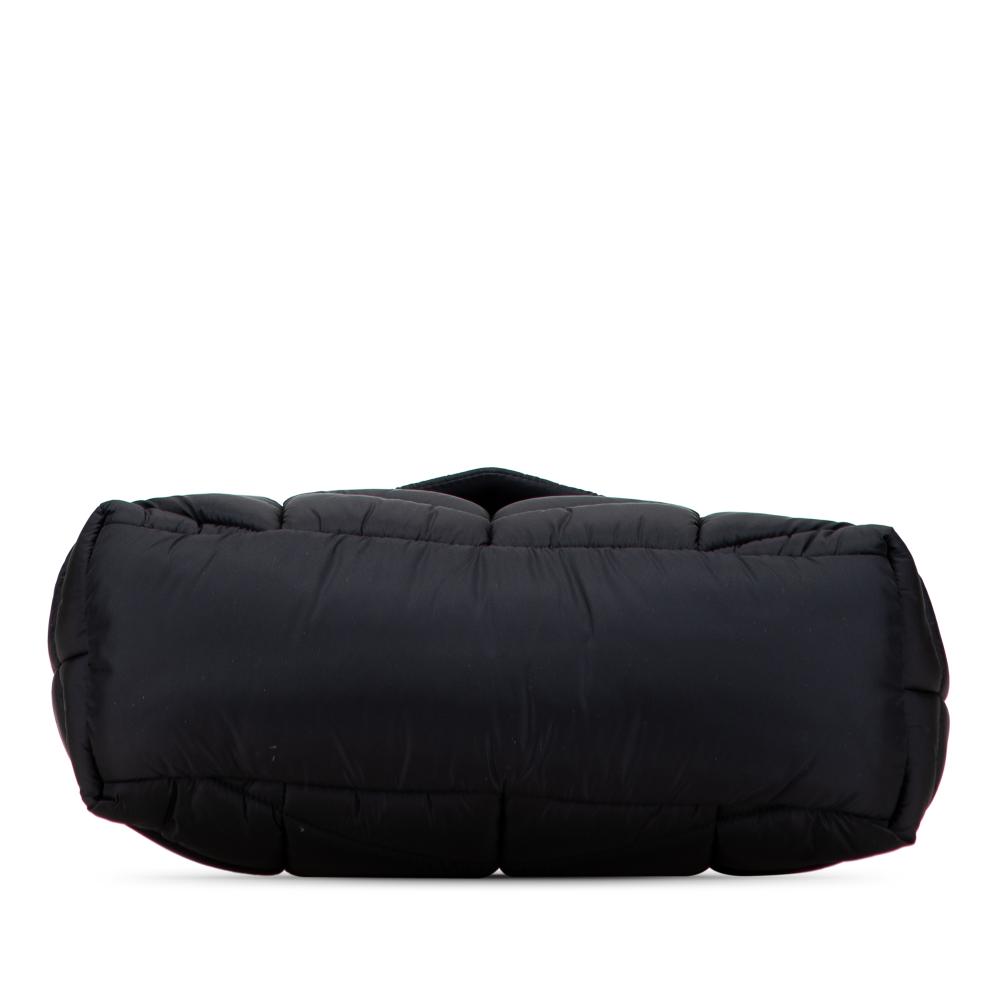 Saint Laurent B Saint Laurent Black Nylon Fabric Quilted Econyl Lou Puffer Messenger Bag Italy