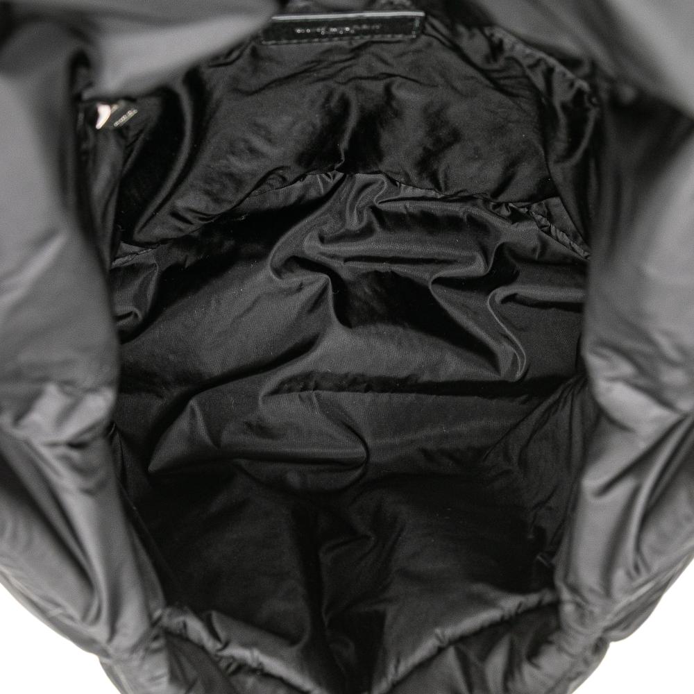 Saint Laurent B Saint Laurent Black Nylon Fabric Quilted Econyl Lou Puffer Messenger Bag Italy