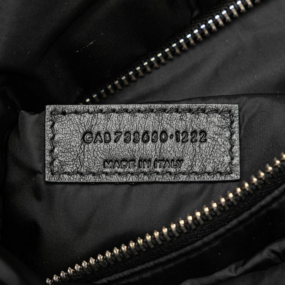 Saint Laurent B Saint Laurent Black Nylon Fabric Quilted Econyl Lou Puffer Messenger Bag Italy