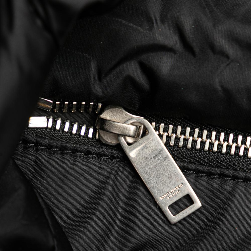 Saint Laurent B Saint Laurent Black Nylon Fabric Quilted Econyl Lou Puffer Messenger Bag Italy