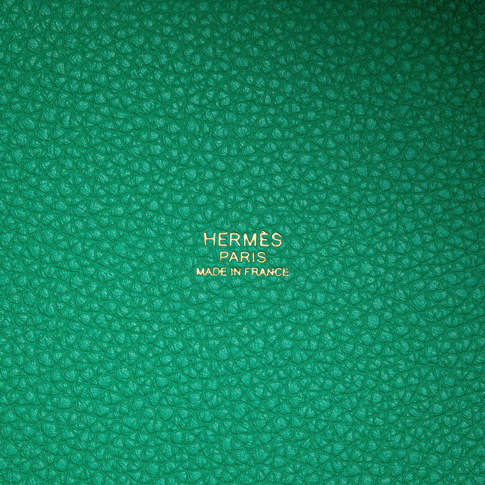 Hermès AB Hermès Green Calf Leather Clemence Picotin Lock 18 France