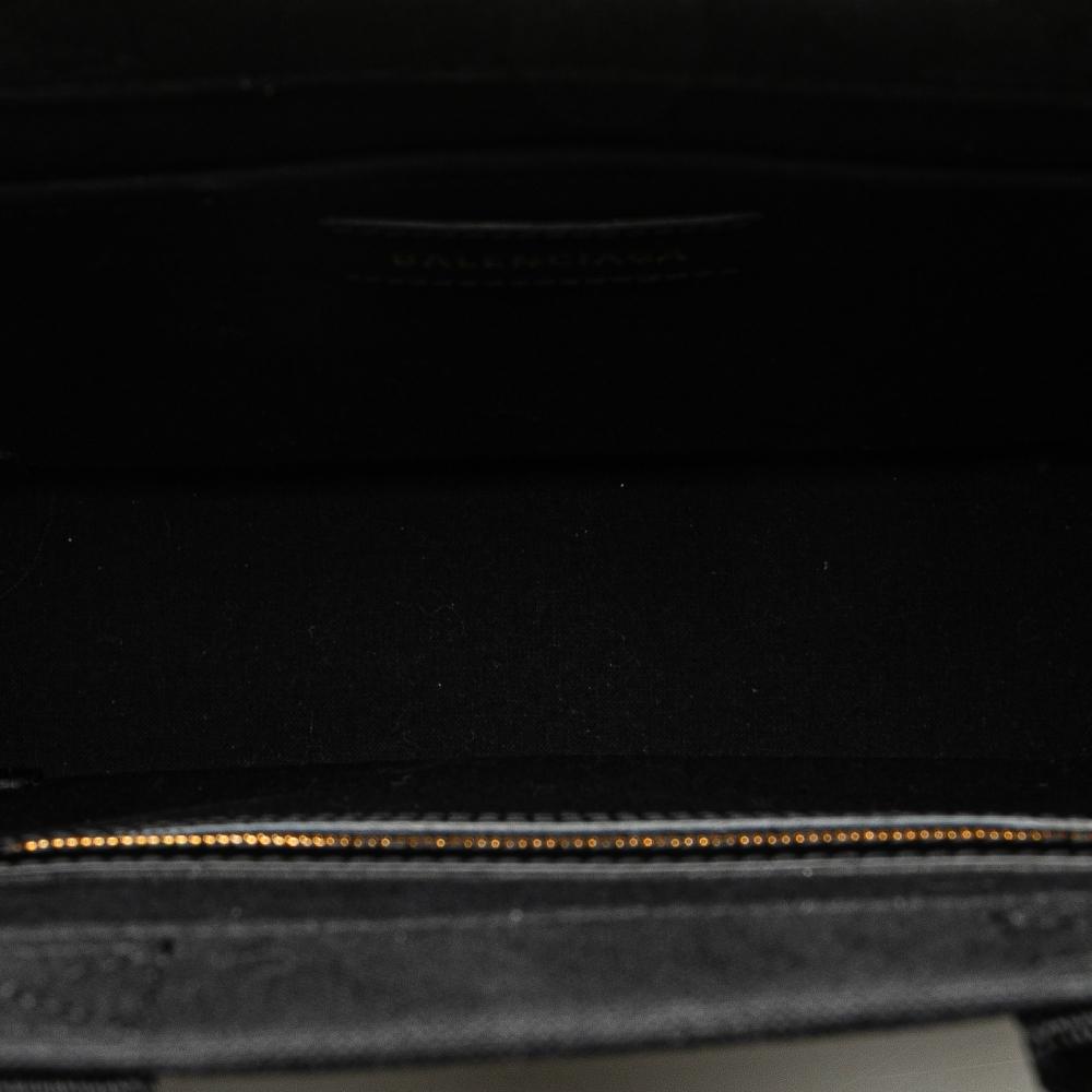 Balenciaga B Balenciaga Black Canvas Fabric Small Hardware Tote Italy