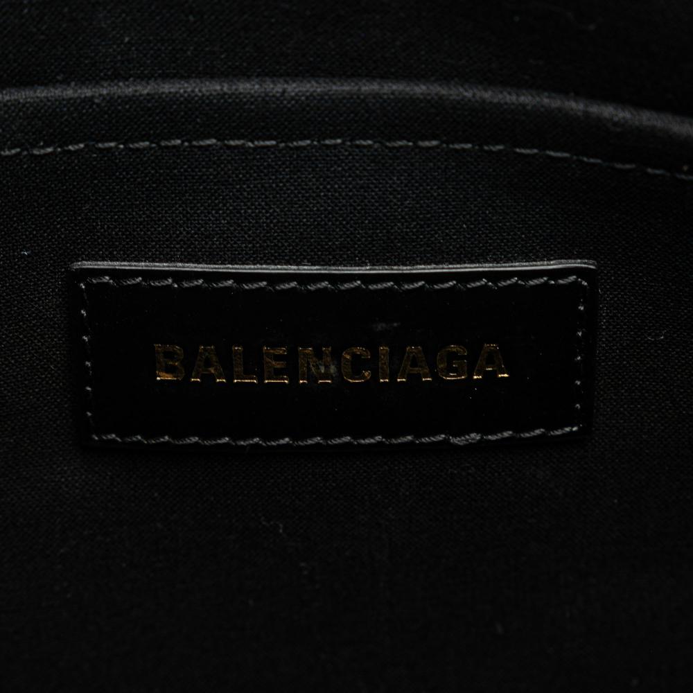 Balenciaga B Balenciaga Black Canvas Fabric Small Hardware Tote Italy