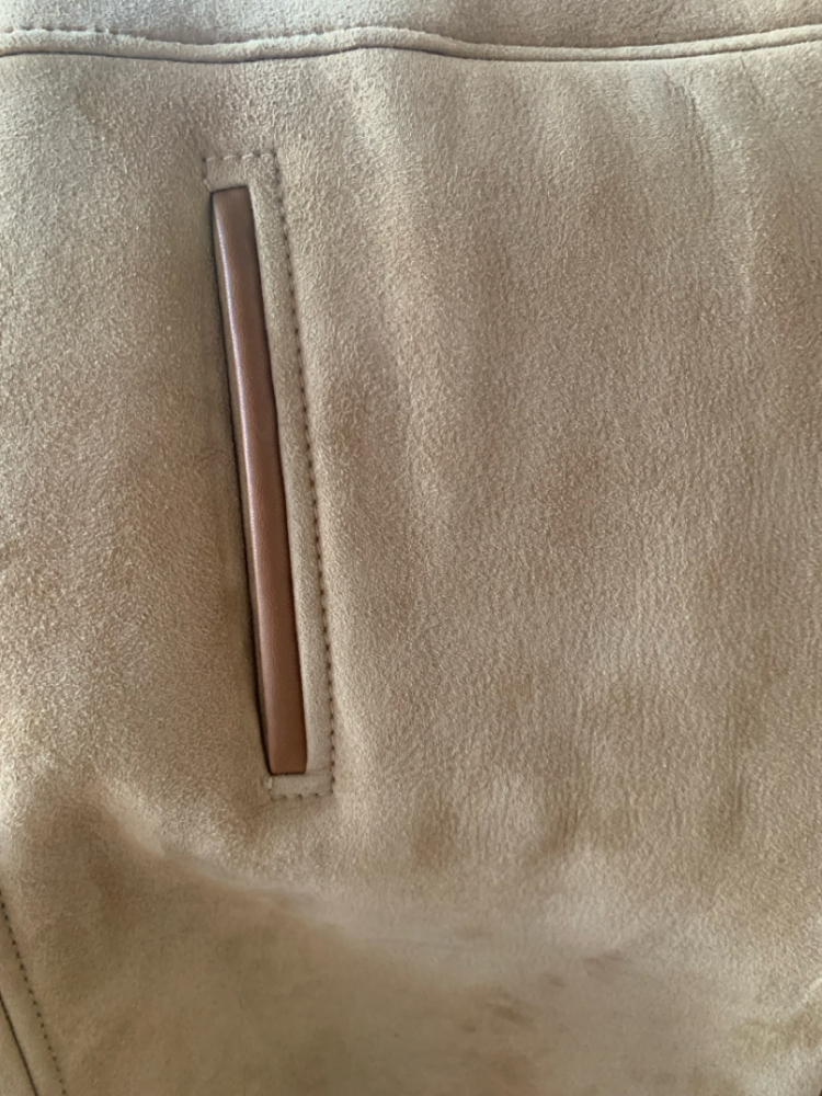 Massimo Dutti Wildledermantel mit Lammfellfutter