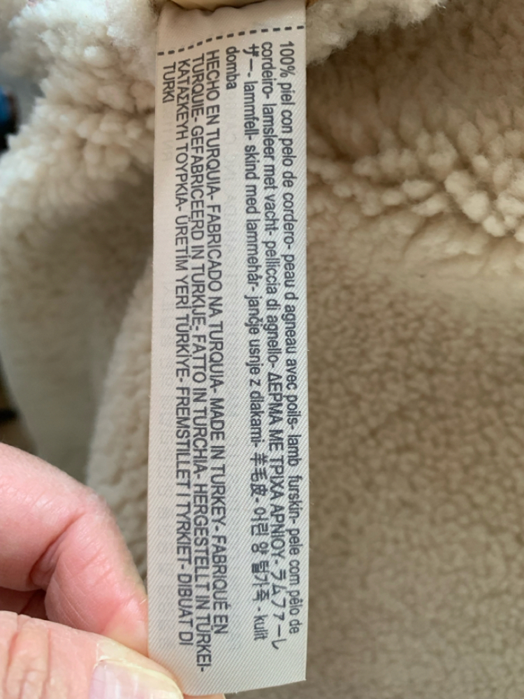 Massimo Dutti Wildledermantel mit Lammfellfutter