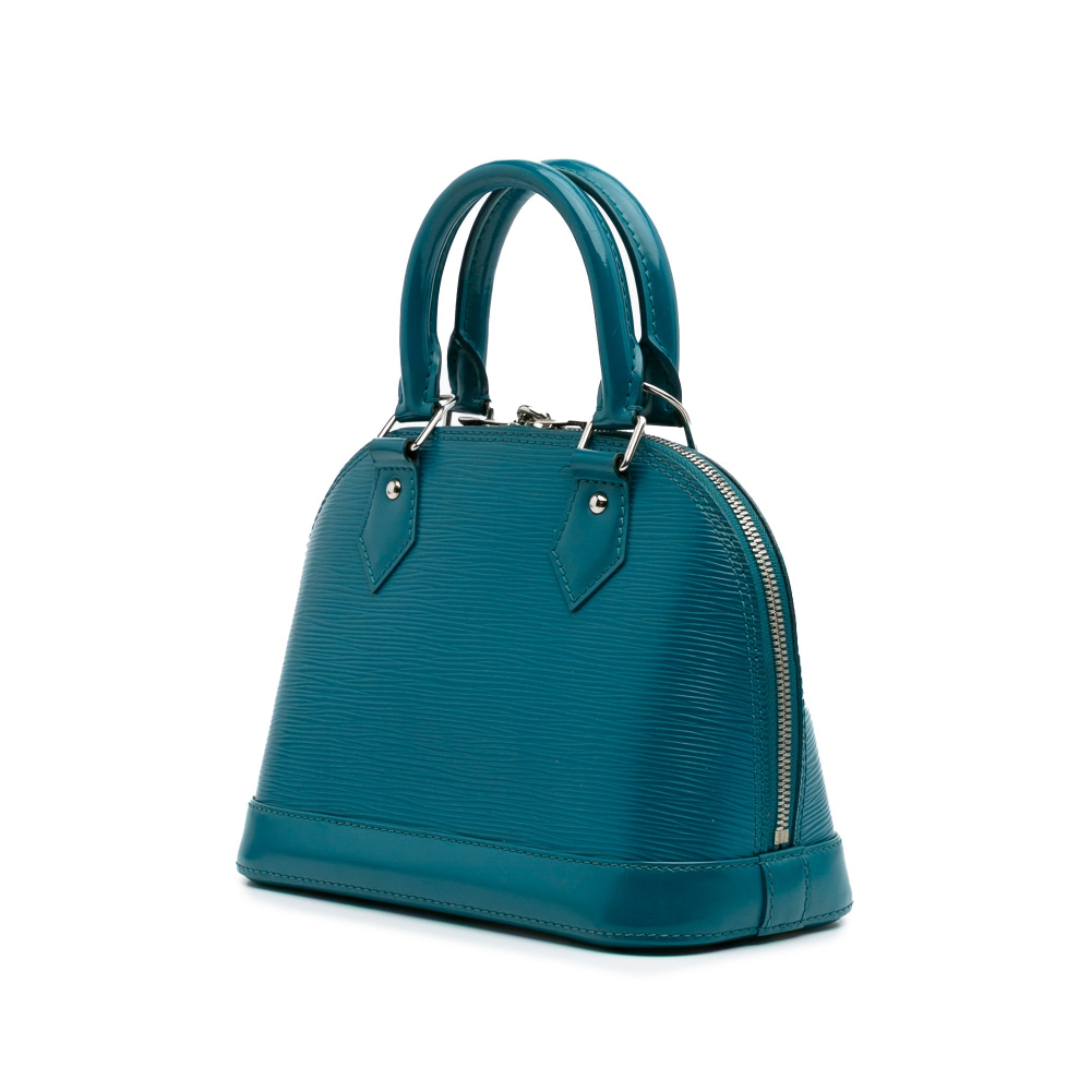 Louis Vuitton Alma BB Epi Leather Top-handle Handbag Blue