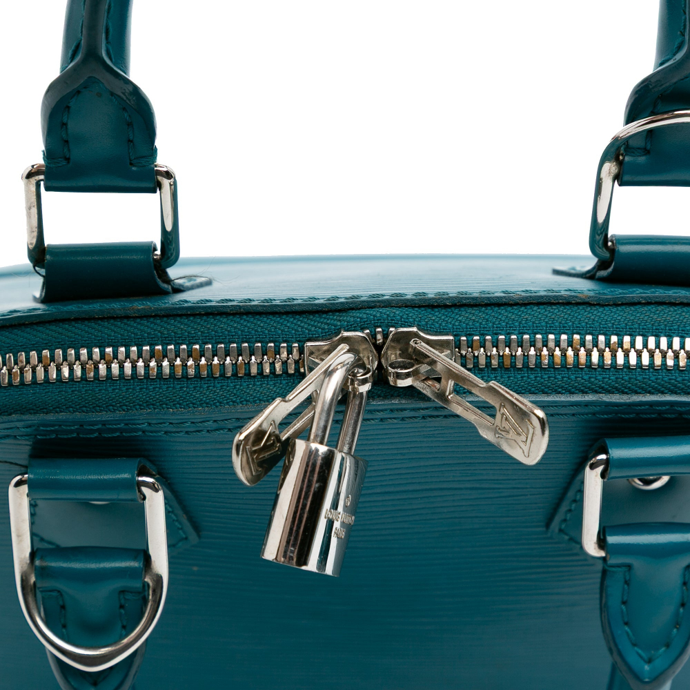 Louis Vuitton Alma BB Epi Leather Top-handle Handbag Blue