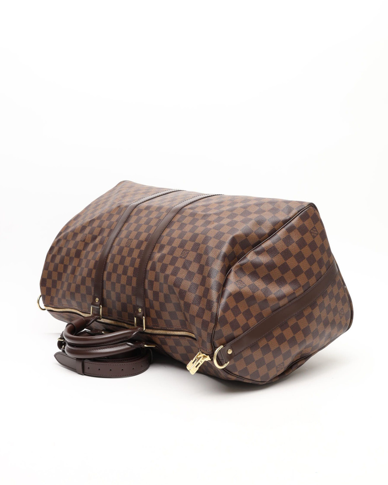Louis Vuitton Damier Ebene Keepall Bandoulière 55 Weekend Bag