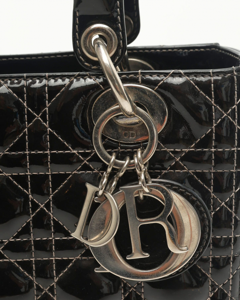 Christian Dior Medium Patent Lady Dior Bag