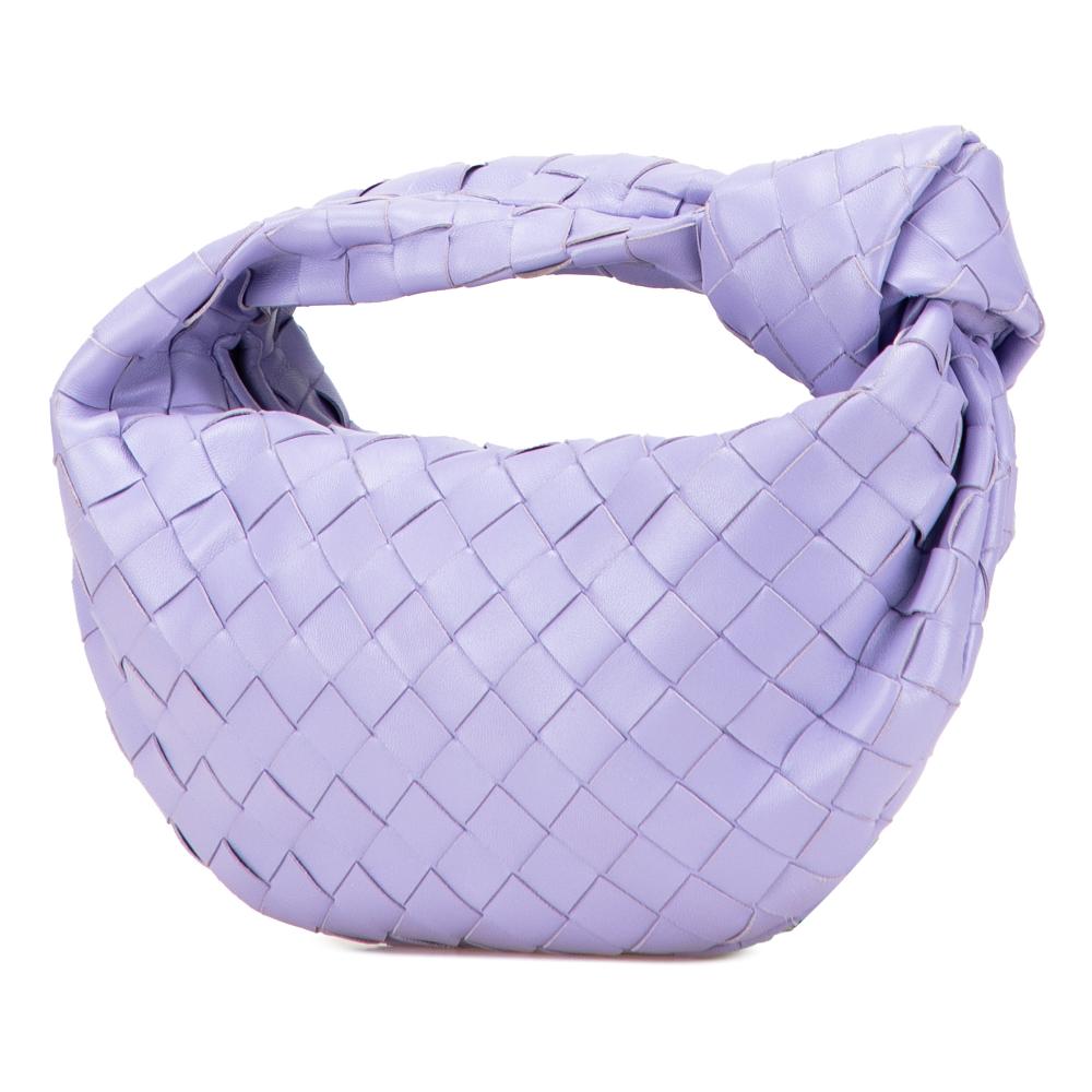 Bottega Veneta AB Bottega Veneta Purple Nappa Leather Leather Mini Nappa Intrecciato Jodie Italy