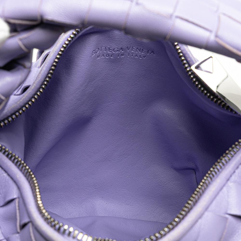 Bottega Veneta AB Bottega Veneta Purple Nappa Leather Leather Mini Nappa Intrecciato Jodie Italy
