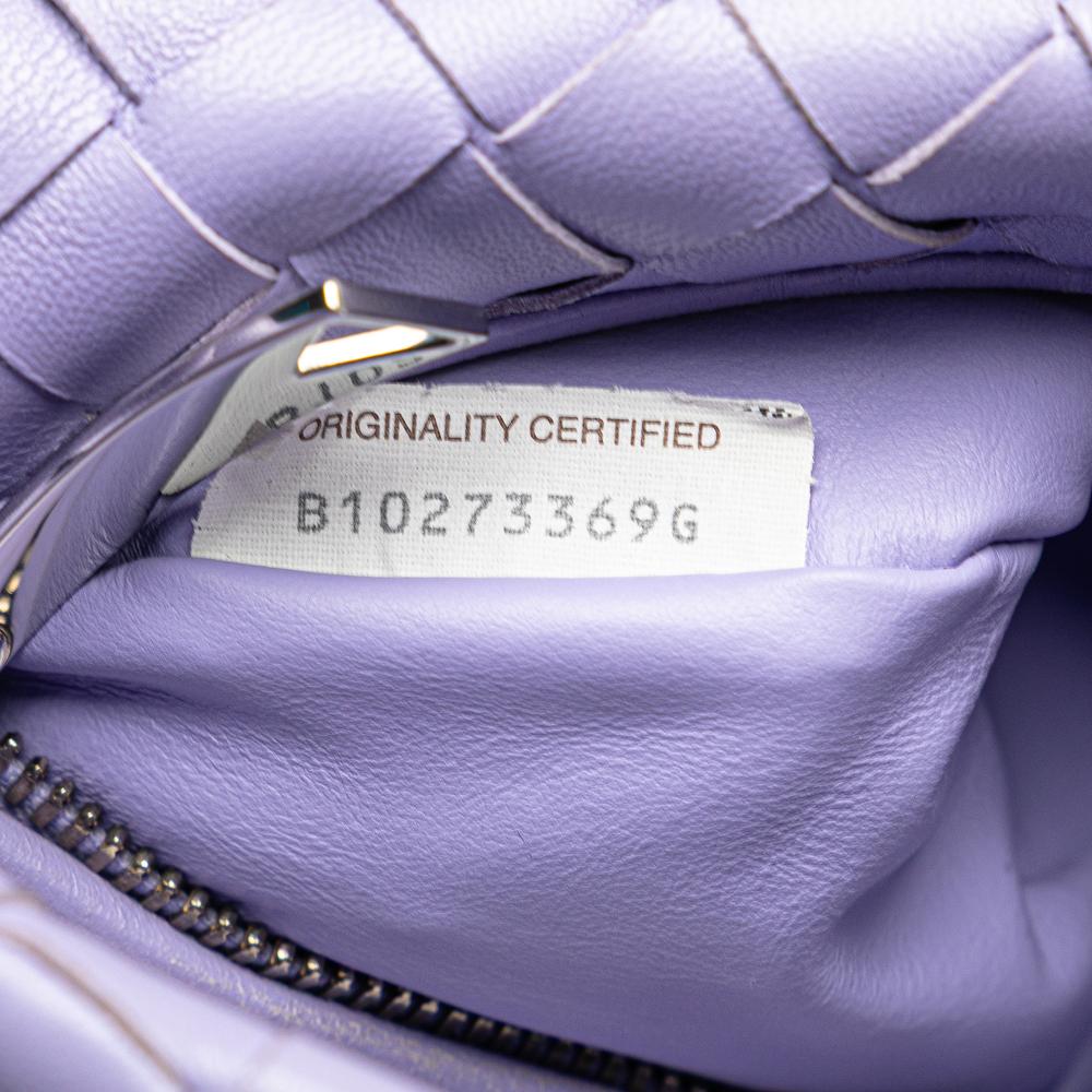 Bottega Veneta AB Bottega Veneta Purple Nappa Leather Leather Mini Nappa Intrecciato Jodie Italy