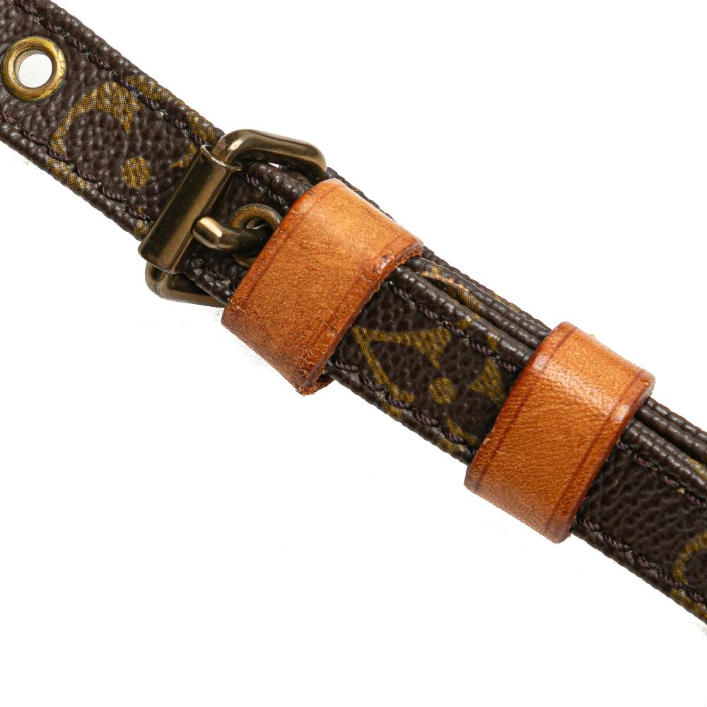 Louis Vuitton B Louis Vuitton Brown Monogram Canvas Fabric Monogram Pochette Marly Bandouliere France