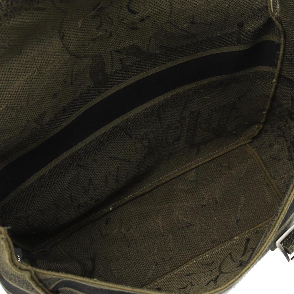 Christian Dior B Dior Green Olive Green Canvas Fabric Large Embroidered Graffiti Diorcamp Messenger Bag Italy