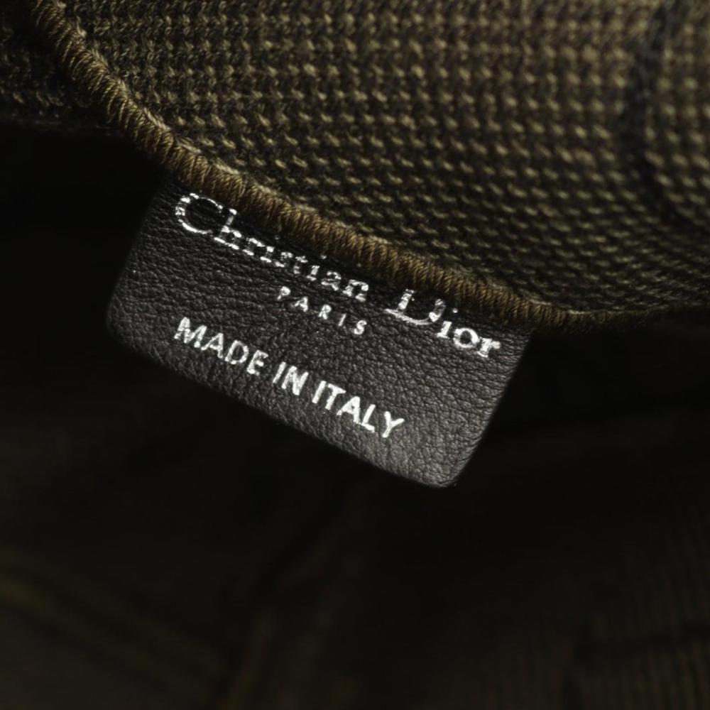 Christian Dior B Dior Green Olive Green Canvas Fabric Large Embroidered Graffiti Diorcamp Messenger Bag Italy
