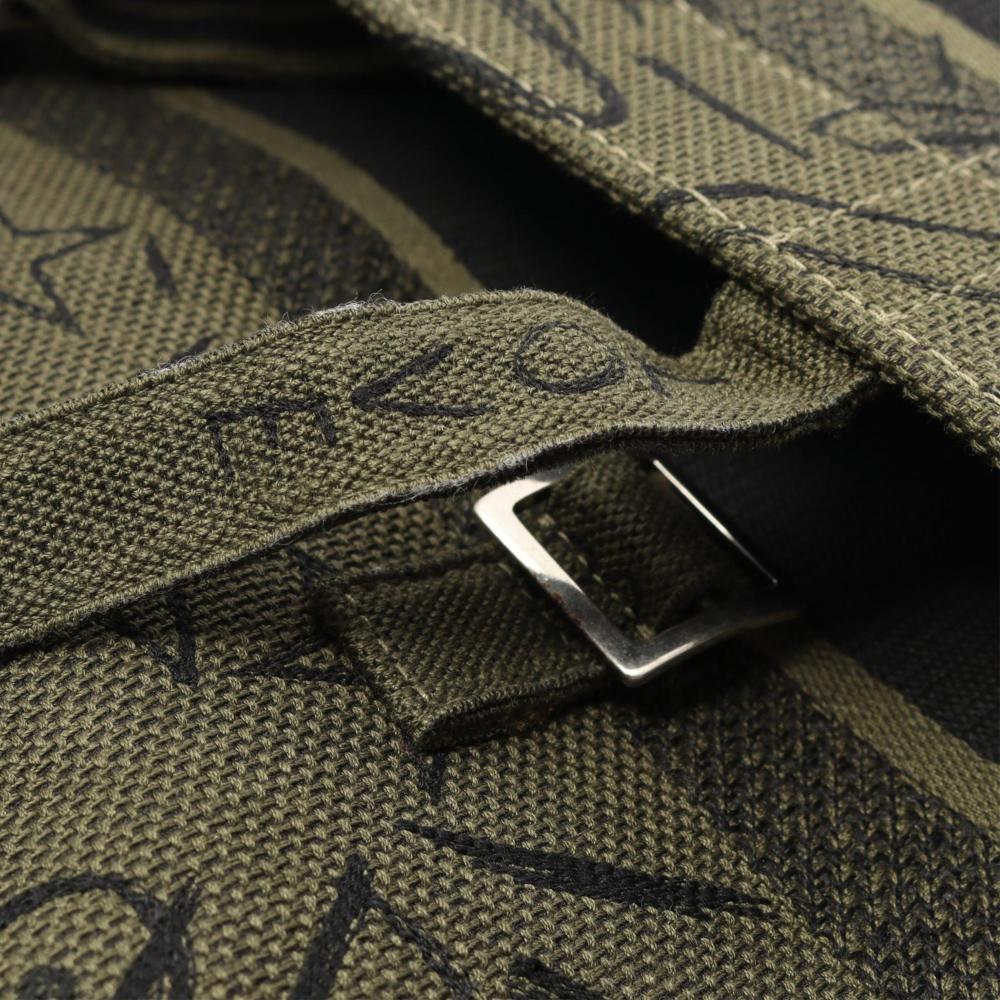 Christian Dior B Dior Green Olive Green Canvas Fabric Large Embroidered Graffiti Diorcamp Messenger Bag Italy