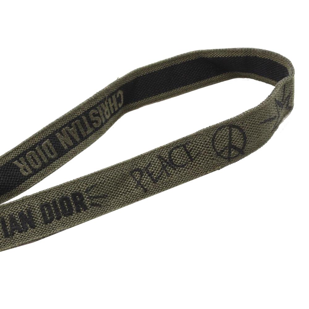 Christian Dior B Dior Green Olive Green Canvas Fabric Large Embroidered Graffiti Diorcamp Messenger Bag Italy