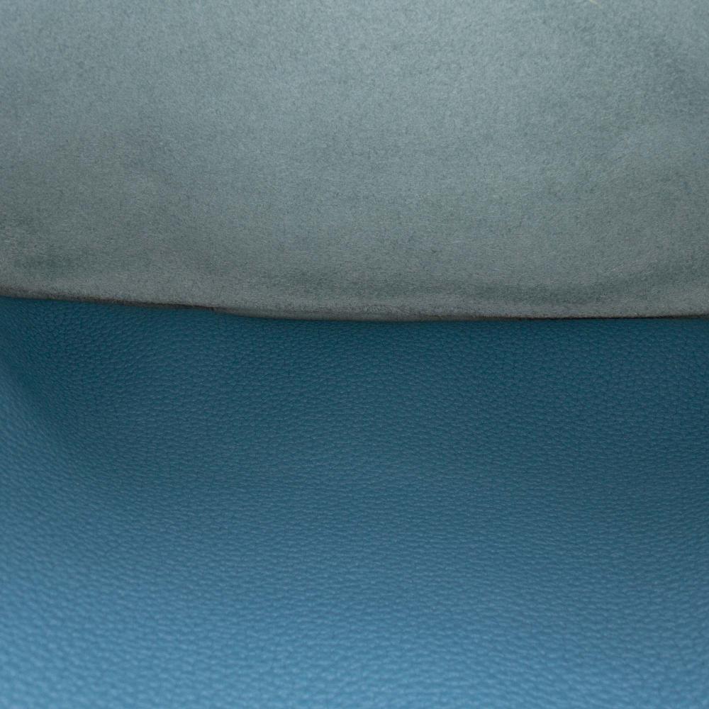 Hermès B Hermès Blue Calf Leather Clemence Evelyne III 33 France