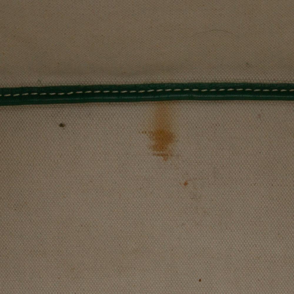 Goyard B Goyard Green Coated Canvas Fabric Goyardine Saint Louis PM France