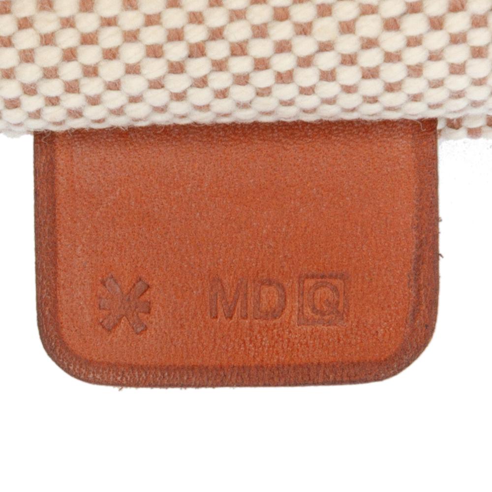 Hermès AB Hermès Brown Beige Canvas Fabric Toile H Plume Quadrige au Fil Steeple 31 France