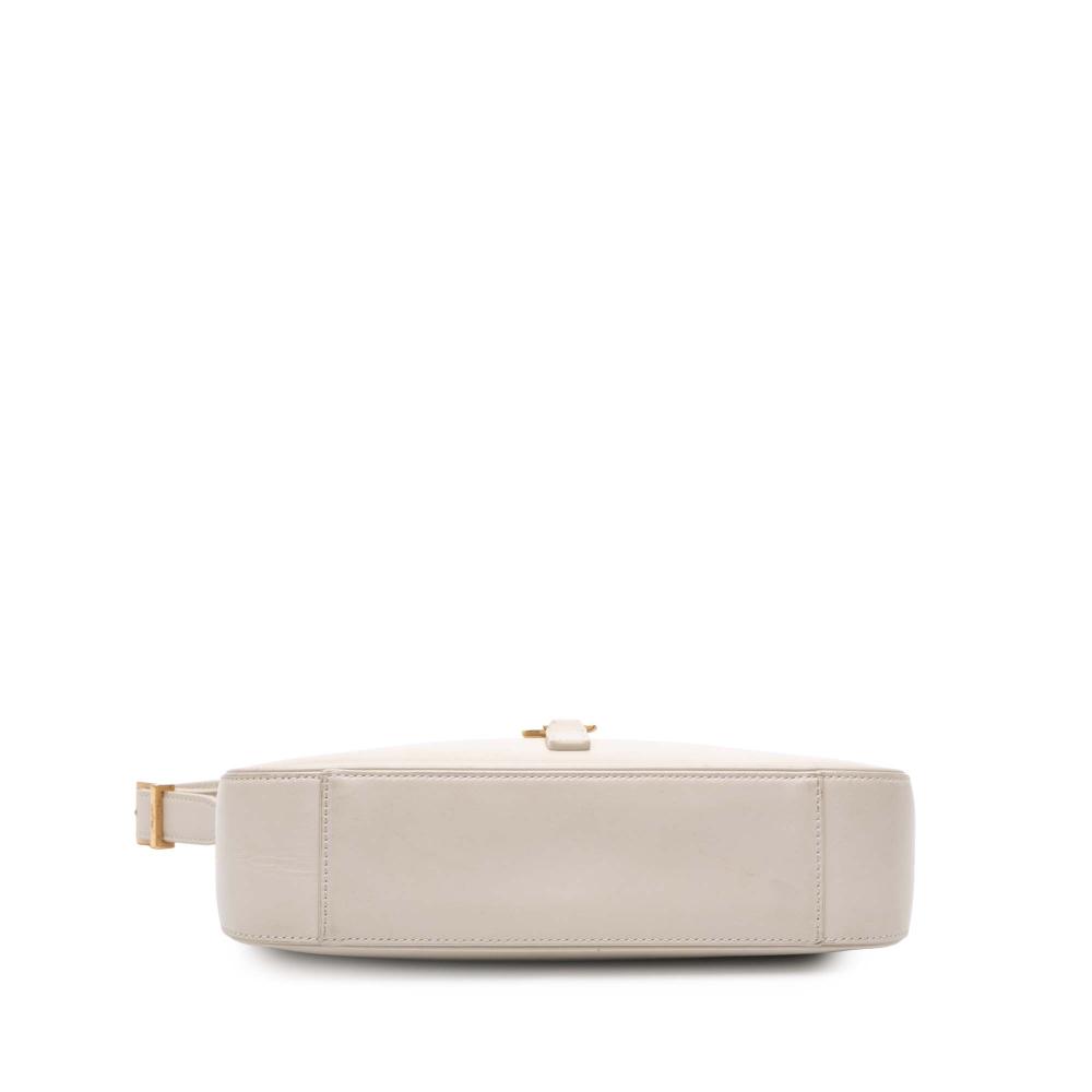 Saint Laurent B Saint Laurent White Calf Leather Le 5 a 7 Shoulder Bag Italy