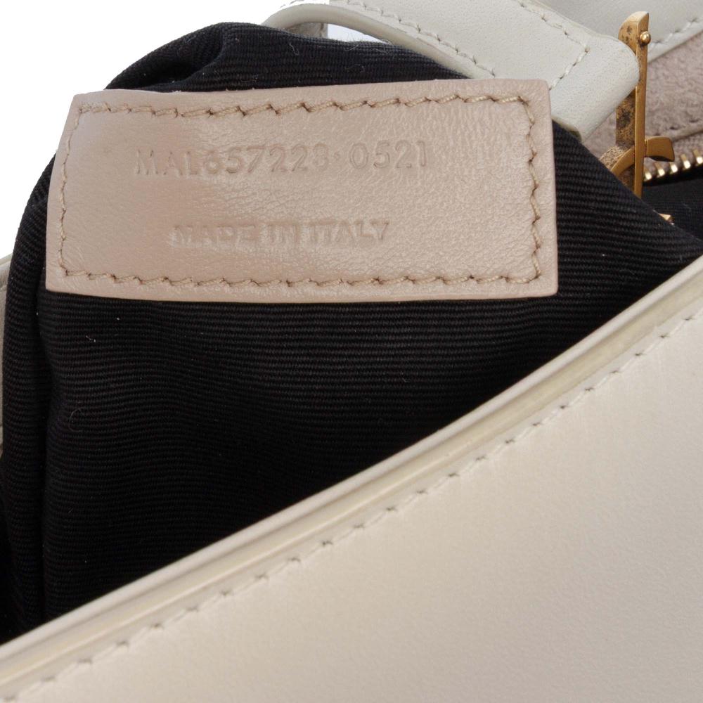 Saint Laurent B Saint Laurent White Calf Leather Le 5 a 7 Shoulder Bag Italy