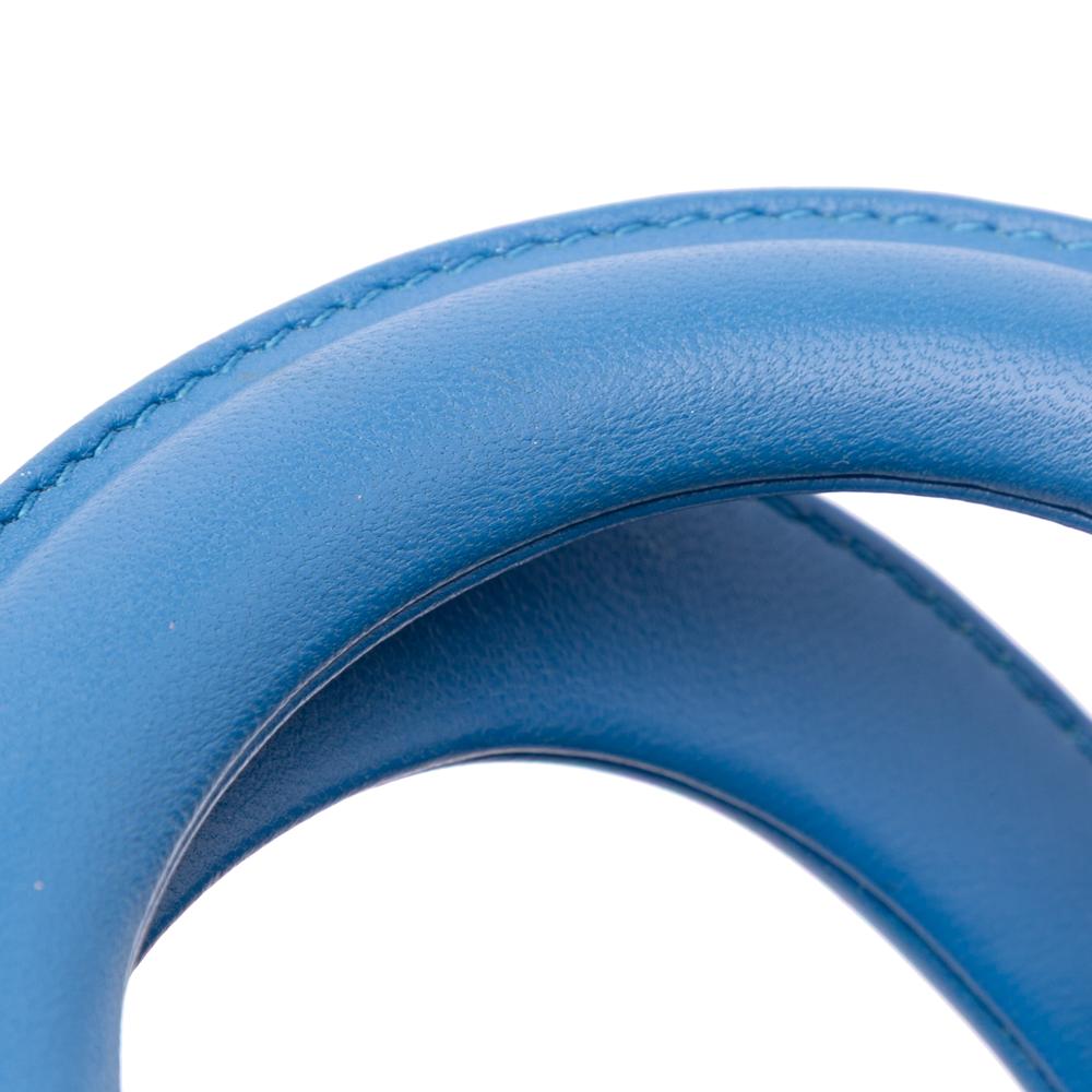 Christian Dior B Dior Blue Light Blue Lambskin Leather Leather Mini Lambskin Cannage Lady Dior Italy