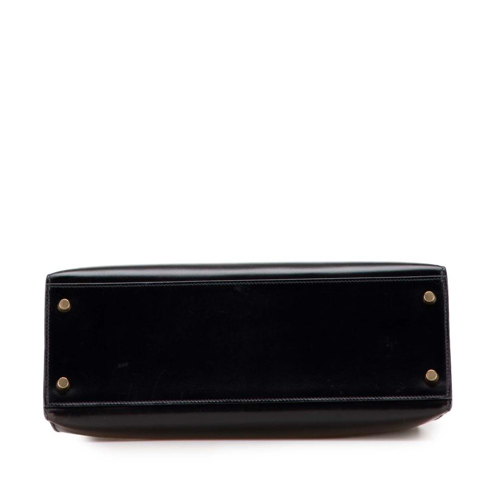 Hermès B Hermès Black Calf Leather Box Kelly Sellier 32 France